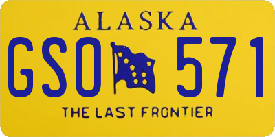 AK license plate GSO571