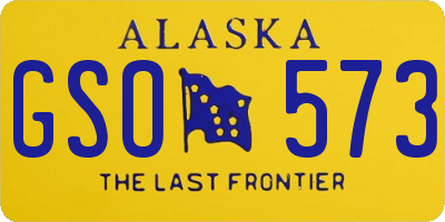 AK license plate GSO573