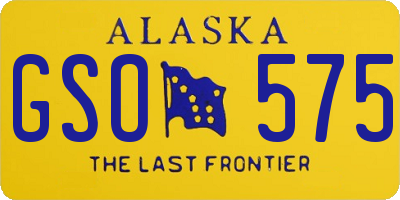 AK license plate GSO575