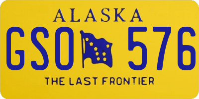 AK license plate GSO576