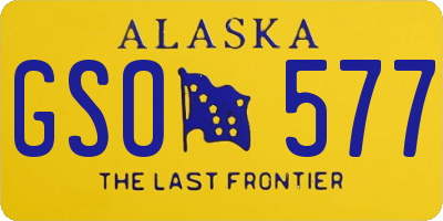 AK license plate GSO577