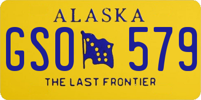 AK license plate GSO579