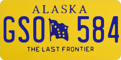 AK license plate GSO584