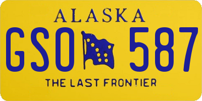 AK license plate GSO587