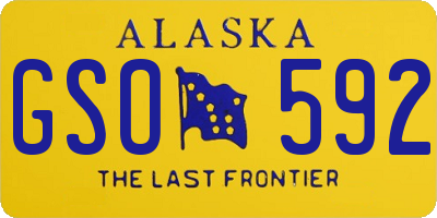 AK license plate GSO592
