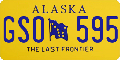 AK license plate GSO595