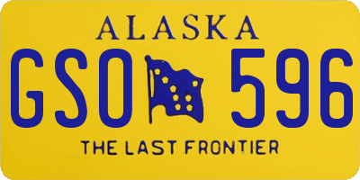 AK license plate GSO596