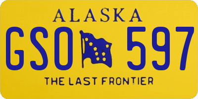 AK license plate GSO597