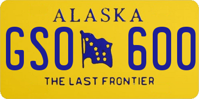 AK license plate GSO600