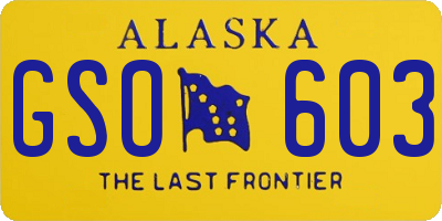 AK license plate GSO603