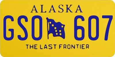 AK license plate GSO607