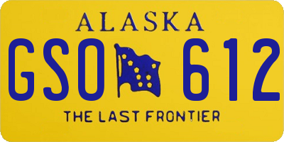 AK license plate GSO612