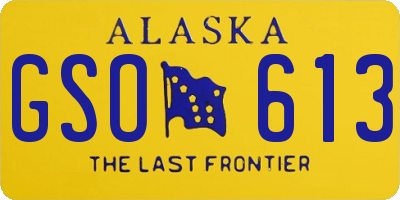 AK license plate GSO613