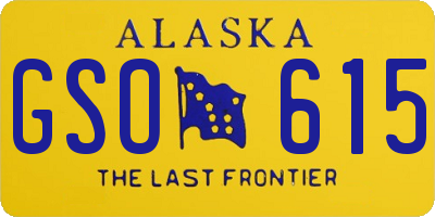 AK license plate GSO615