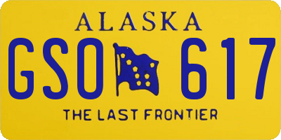 AK license plate GSO617