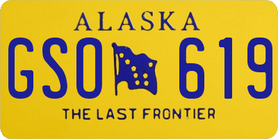 AK license plate GSO619