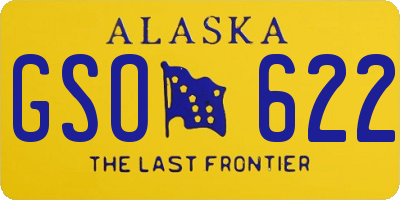 AK license plate GSO622
