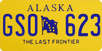 AK license plate GSO623