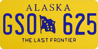 AK license plate GSO625