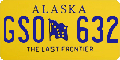 AK license plate GSO632