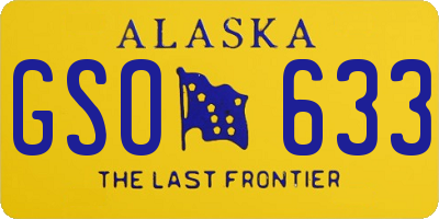 AK license plate GSO633