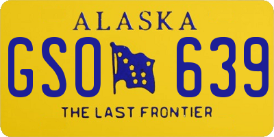 AK license plate GSO639