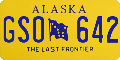 AK license plate GSO642