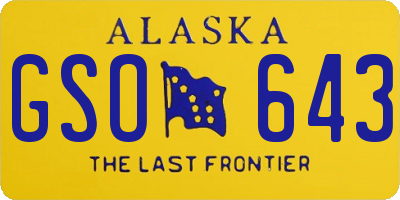 AK license plate GSO643