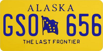AK license plate GSO656