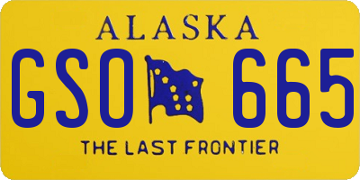 AK license plate GSO665