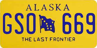 AK license plate GSO669
