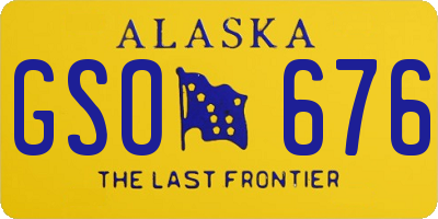 AK license plate GSO676