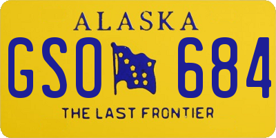 AK license plate GSO684