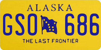 AK license plate GSO686