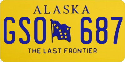 AK license plate GSO687