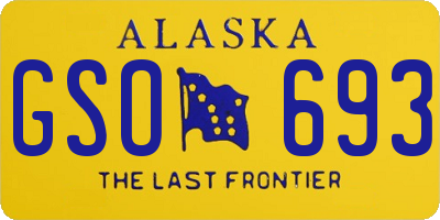 AK license plate GSO693