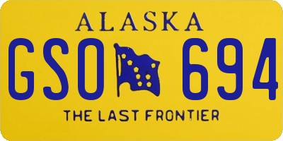 AK license plate GSO694