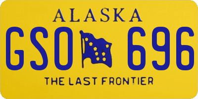 AK license plate GSO696