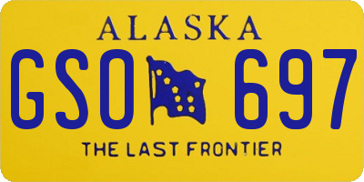 AK license plate GSO697