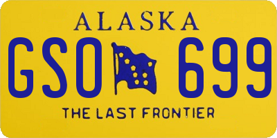 AK license plate GSO699