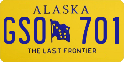 AK license plate GSO701