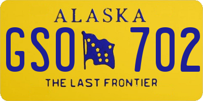 AK license plate GSO702