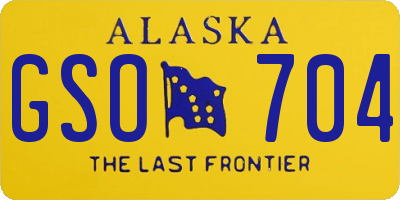 AK license plate GSO704