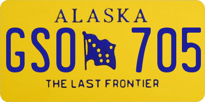 AK license plate GSO705