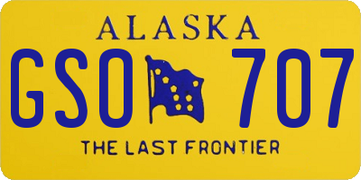 AK license plate GSO707