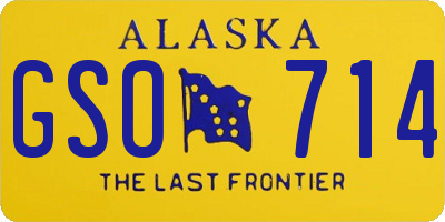 AK license plate GSO714