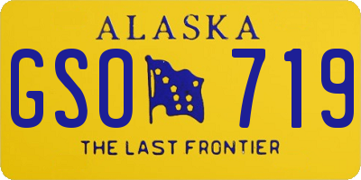AK license plate GSO719