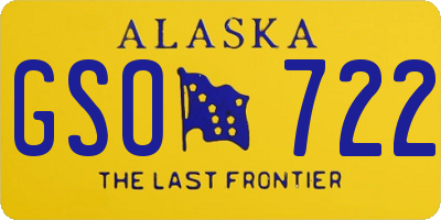 AK license plate GSO722