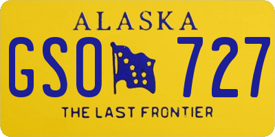 AK license plate GSO727