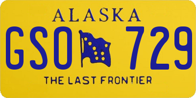 AK license plate GSO729
